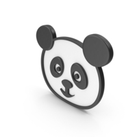 Black & White Panda Symbol PNG & PSD Images