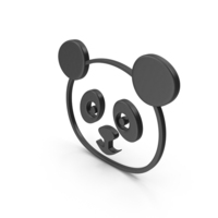 PANDA SYMBOL BLACK PNG & PSD Images