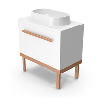 White GoodHome Adriska Wall Mounted Vanity Unit PNG & PSD Images
