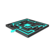Black Maze With Blue Arrow PNG & PSD Images