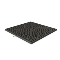 Black Maze With Gold Arrow PNG & PSD Images