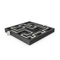 Black Maze With White Arrow PNG & PSD Images