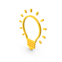 Yellow Light Bulb Symbol PNG & PSD Images