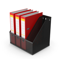 File Folder Holder With Document Binders PNG & PSD Images