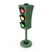 Green Cartoon Traffic Light PNG & PSD Images