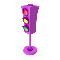 Purple Cartoon Traffic Light PNG & PSD Images
