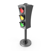 Silver Cartoon Traffic Light PNG & PSD Images