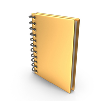 Gold Cartoon Notebook PNG & PSD Images