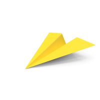 Yellow Paper Plane PNG & PSD Images