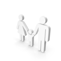 White Small Family With Kid Icon PNG & PSD Images