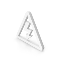 White Danger Electricity High Voltage Icon PNG & PSD Images