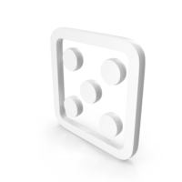 White 5 Points Dice Icon PNG & PSD Images