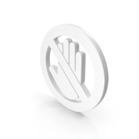 White Do Not Touch Icon PNG & PSD Images
