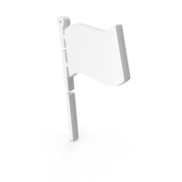 White Fluttering Flag Icon PNG & PSD Images