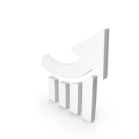 White Growing Bar Graph Icon PNG & PSD Images