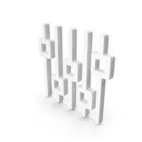 White Music Equalizer Icon PNG & PSD Images