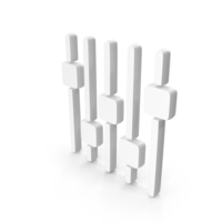 White Music Equalizer Icon PNG & PSD Images