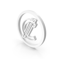 White Costa Rican And Salvadoran Colon Currency Outline Icon PNG & PSD Images