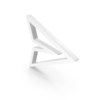 White Submit Button Outline Icon PNG & PSD Images