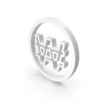White South Korea Won Currency Outline Icon PNG & PSD Images