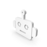 White Robot Icon PNG & PSD Images