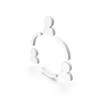 White Teamwork Icon PNG & PSD Images