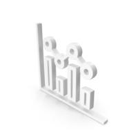 White Up And Down Graph Icon PNG & PSD Images