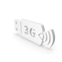 White USB 3G Modem Icon PNG & PSD Images