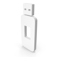 White USB Flash Drive Icon PNG & PSD Images