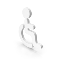 White Wheelchair Only Parking Icon PNG & PSD Images