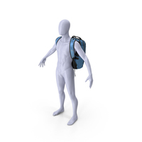 Samsonite Carrier GSD Backpack Blue On Mannequin PNG & PSD Images