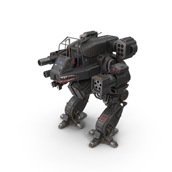 Shabby Military Robot Empty Black PNG & PSD Images