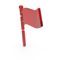Glass Fluttering Flag Icon PNG & PSD Images
