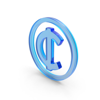 Ghana Cedi Currency Symbol Glass PNG & PSD Images