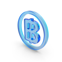 Glass Thailand Baht Currency Icon PNG & PSD Images