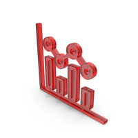 Glass Up And Down Graph Analysis Icon PNG & PSD Images