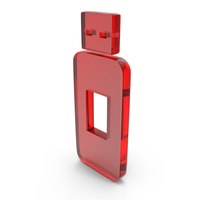 Glass USB Flash Drive Icon PNG & PSD Images