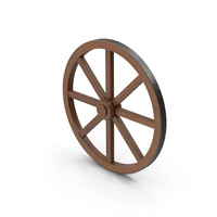 Old Wooden Wheel Dark Wood PNG & PSD Images
