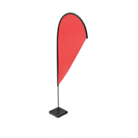Red Flagpole Banner PNG & PSD Images