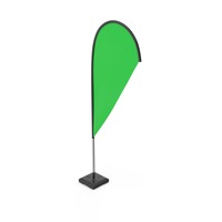 Green Flagpole Banner PNG & PSD Images
