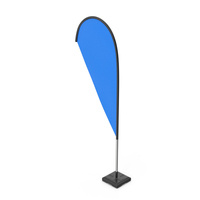 Flagpole Banner Blue PNG & PSD Images