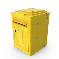 Vintage Wall Mounted Yellow Mailbox Old PNG & PSD Images