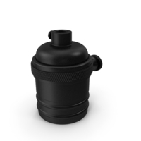 Vintage Lightbulb Socket Black PNG & PSD Images