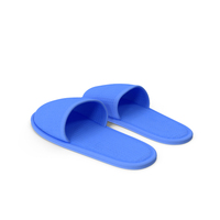 Waffled Hotel Slippers Blue PNG & PSD Images
