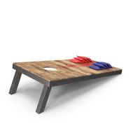 Wooden Cornhole Board With Toss Bags PNG & PSD Images