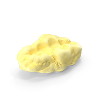 Yellow Chewed Bubble Gum with Teeth Marks PNG & PSD Images