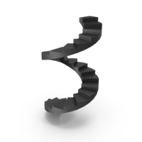 Black Spiral Stair PNG & PSD Images