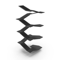 Black Stairs L Type PNG & PSD Images