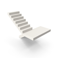 White U Shaped Stairs PNG & PSD Images