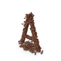 Coffee Bean Letter A PNG & PSD Images